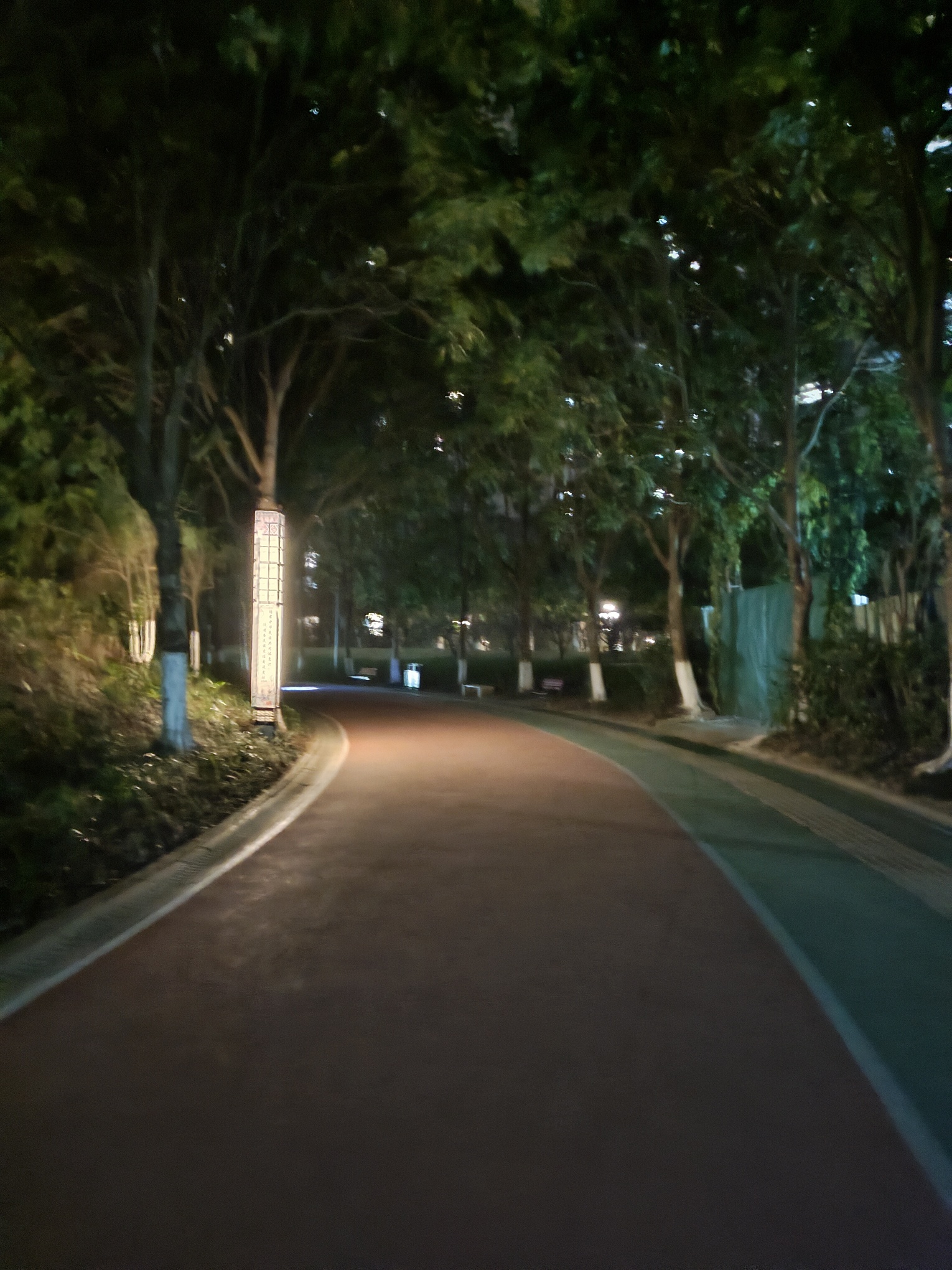 夜晚的民族文化公园人气少了很多散步都遇不上有20人